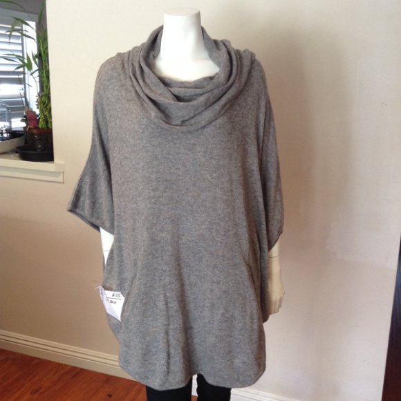 Gray Joie Celia Cowl Neck Poncho