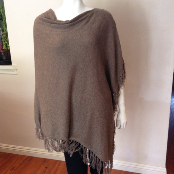 Brown Knitted Poncho