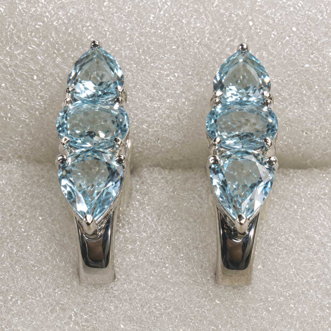 Elegant Blue Topaz Earrings