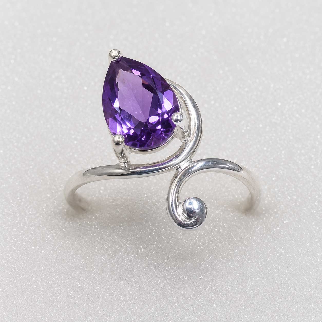 Amethyst Silver Ring