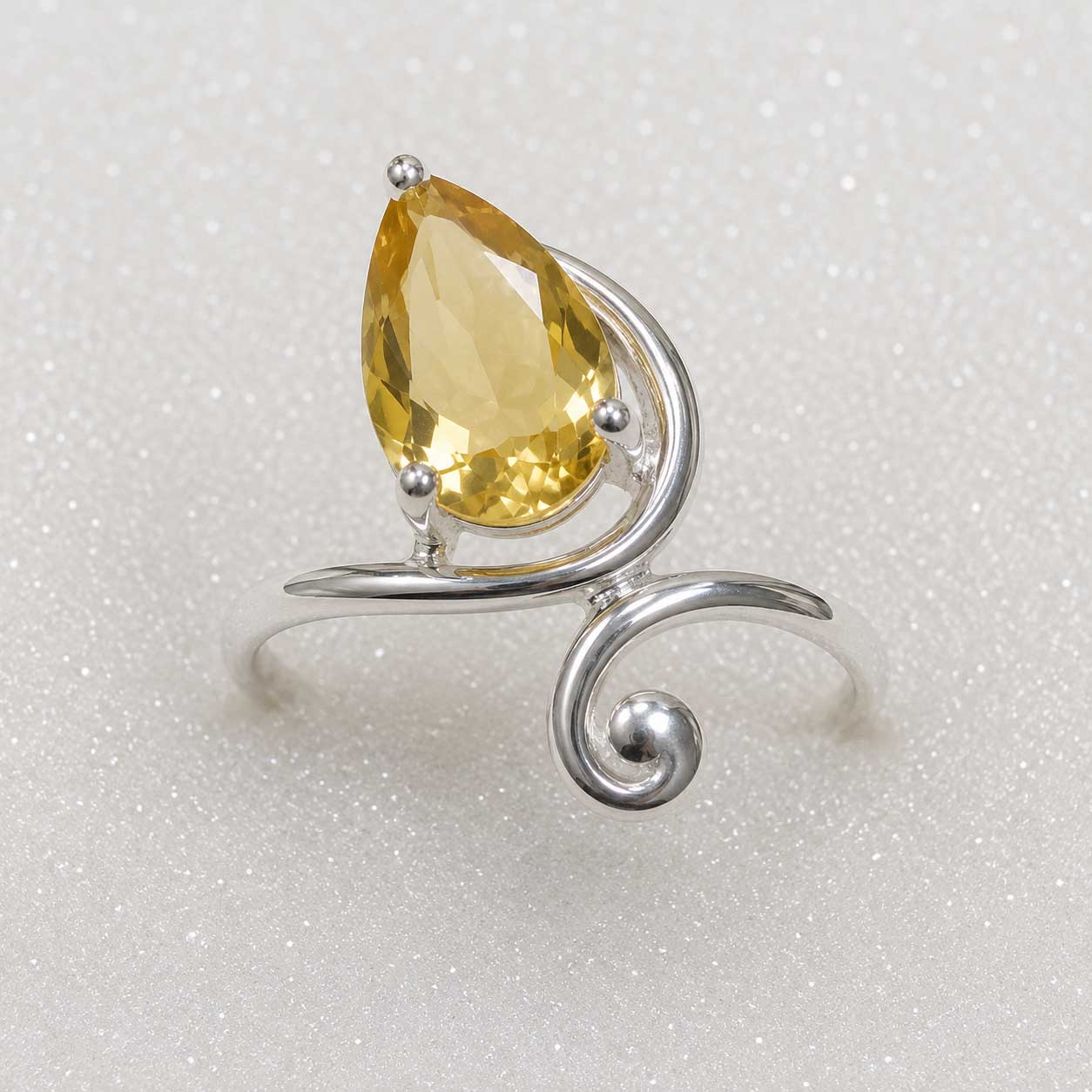 Citrine Silver Ring