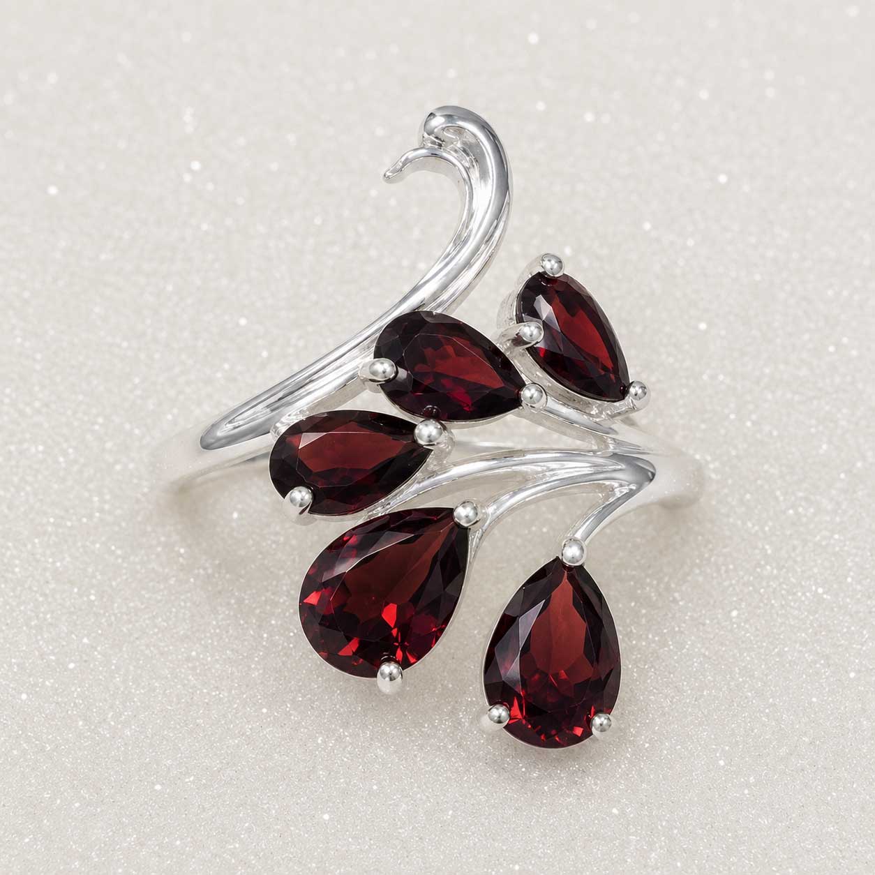 Garnet Silver Ring