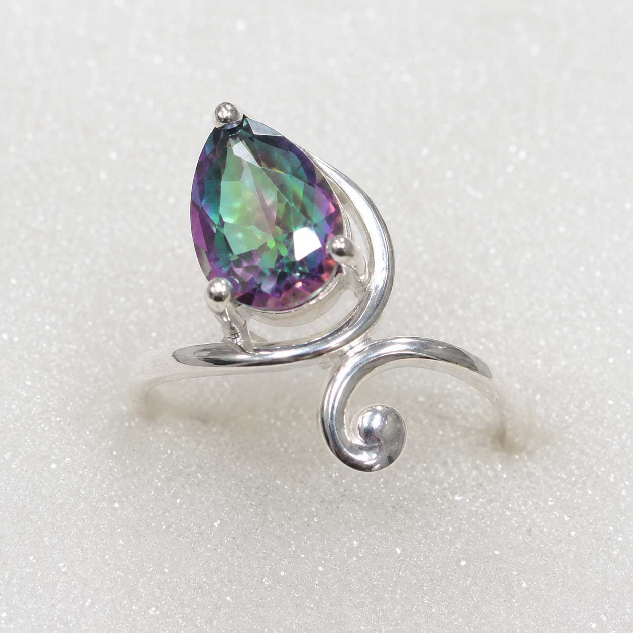 Mystic Topaz Silver Ring